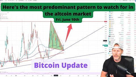 Here's the predominant pattern to watch for and draw on your alt charts!