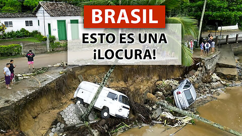 "¡Mira, es una locura!" - Testigos presenciales de las inundaciones en Brasil.