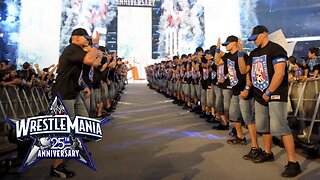 An army of John Cenas make their WrestleMania entrance: WrestleMania 25