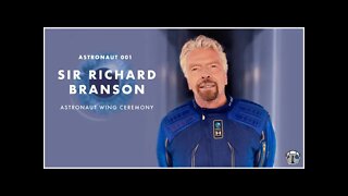 Sir Richard Branson Gets His Astronaut Wings | Virgin Galatic First Full Crew Flight