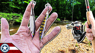 Jerkbait Fishing a Creek in 100° Heat (HOT!)