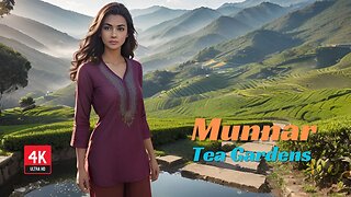 4k Ai Lookbook Girl l Palazzo Passion | Munnar Tea Gardens #ailookbookgirl #aibeauty