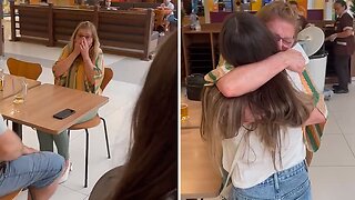 Woman Surprises Her Family After 3.5 Years Away