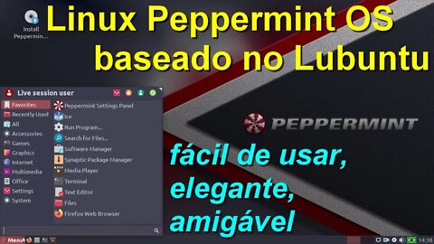 Linux Peppermint OS baseado no Lubuntu. Teste no pendrive sem instalá-lo no computador