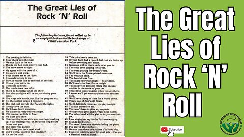 The Great Lies of Rock ‘N’ Roll, a List Found at CBGB’s in New York #cbgb #rocknrolllies