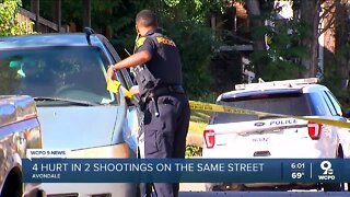 Cincinnati police: 4 injured in 2 shootings on the same street within 12 hours