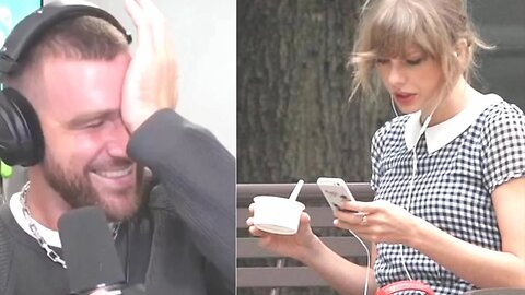 Travis kelce caught biush when received taylor swift call during podcast 21th December 2023