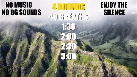 [Wim Hof] 4 rounds guided breathing without music and background sounds - Enjoy the Silence