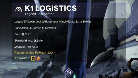 Destiny 2 Legend Lost Sector: The Moon - K1 Logistics 1-18-22