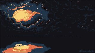 Lively Wallpaper - Pixel Evening Sun