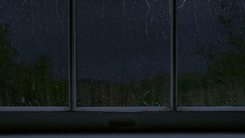 Dark Screen Rain - Late Night Storm - 1 Hour Rain Sounds
