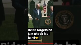 Biden Tries shaking Senators hand twice in forgetful moment. #shorts