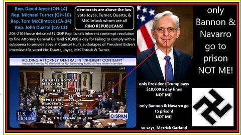 11JUL24 - RINO REPUBLICANS VOTE WITH DEMOCRATS TO FREE garland FROM PRISON