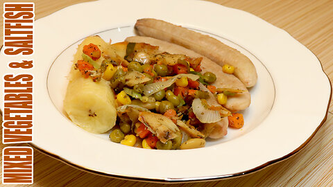 Canned mixed vegetables & codfish