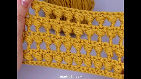 How to crochet side puffs stitch for beginners