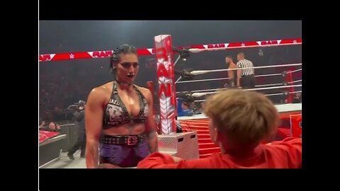 #wwe match Rhea Ripley vs Little Kid on WWE raw
