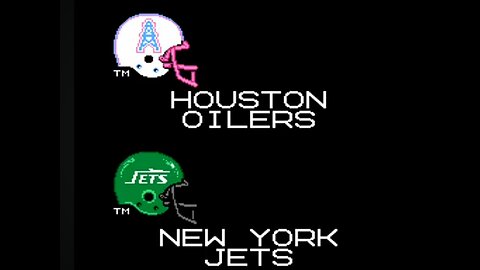 Oilers at Jets AFC Championship Tecmo nes