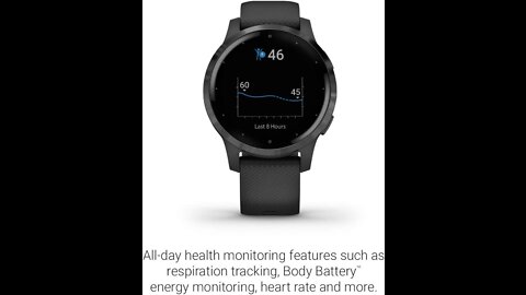 Garmin Vivoactive 4, GPS Smartwatch, Features Music, Body Energy Monitoring, Animated Workouts,...