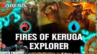 🔴🔵FIRES OF KERUGA🔵🔴|| Streets of New Capenna || [MTG Arena] Bo1/ Bo3 Red Blue Midrange Explorer Deck