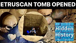 Pristine Etruscan tomb opened at ancient Italian necropolis