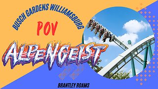 4K POV Alpengeist Roller Coaster Thrill Ride at Busch Gardens