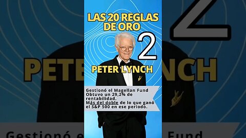 Las 20 reglas de oro para #invertir de #PeterLynch