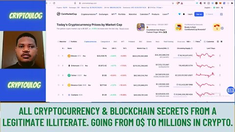 All Cryptocurrency & Blockchain Secrets. Going From 0$ To Millions In Crypto. (FT. Coinmarketcap)