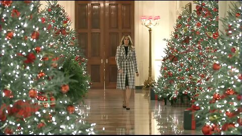 First Lady Melania Trump Gives Tour of White House Christmas Decorations