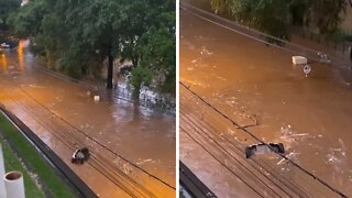 Extreme flooding captured on camera in Petropolis, Brazil