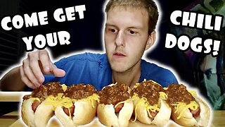 Eating Chili Dogs! - Mukbang Hot Dogs, Chips, Sauces, Messy Eating Sounds