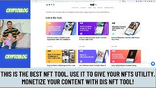 This Is The Best NFT Tool. Use It To Give Your NFTs Utility. Monetize Your Content With Dis NFT Tool