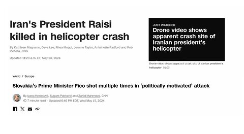Canary Cry News Talk Looks Into Iran's President "Seemingly Killed" in a Recent Helicopter Crash?