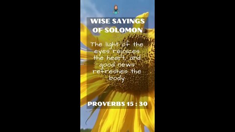 Proverbs 15:30 | NRSV Bible | Wise Sayings of Solomon