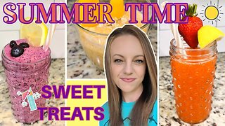 SUMMERY SWEET TREATS | SMOOTHIE RECIPES | FROZEN STRAWBERRY LEMONADE