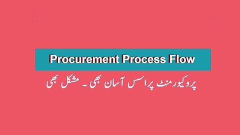 Procurement-12 Procurement Process Flow in Urdu | hindi | اُردو میں