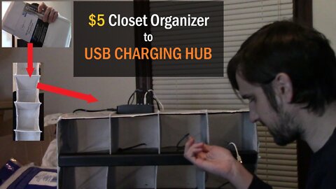 turning $5 Organizer into USB Charging Station