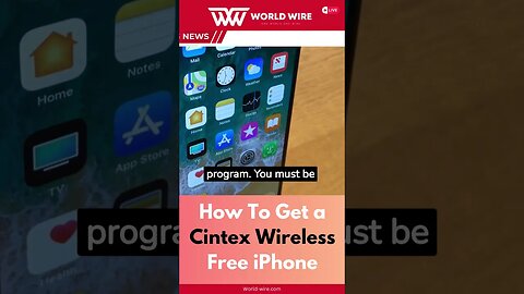 How To Get a Cintex Wireless Free iPhone-World-Wire #shorts