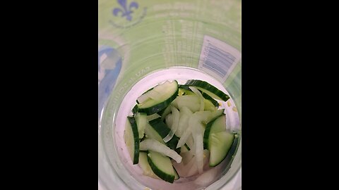 Easy Dilled Cucumber Onion Salad -Great for Camping