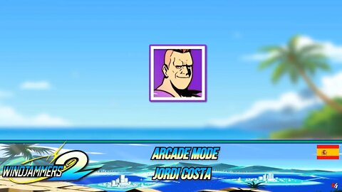 Windjammers 2 🥏 : Arcade Mode - Jordi Costa 🇪🇸