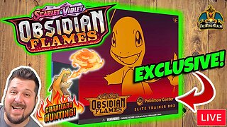 Obsidian Flames Exclusive Pokemon Center ETB! | Pokemon Cards Opening LIVE! Charizard Hunting!