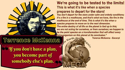 Terence Mckenna: We're going to be tested to the limits! This is what it's like when a species prepares to depart for the stars