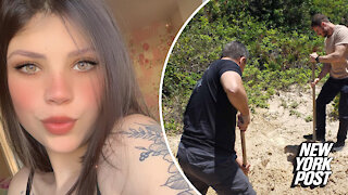 Murder victim 'forced to dig her own grave' before being shot and buried on beach