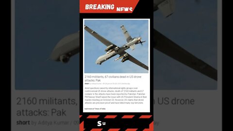 2160 militants, 67 civilians dead in US drone attacks: Pak #shorts #news