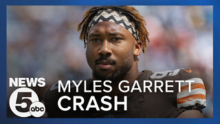 Myles Garrett sustains minor injuries in crash Monday