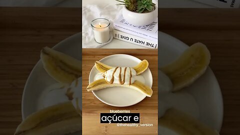 Ideia de lanche saudável com banana🍌 #shorts