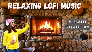 Cozy Fireplace Ambiance with Relaxing Lofi Music