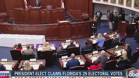 President-elect claims Florida's 29 electoral votes