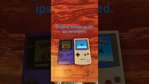 Gameboy color Q5 IPS laminated v original screen #retro #gaming #nintendo #gameboy #modding #pokemon