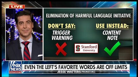 Jesse Watters: When Did Stanford Become The Language Police?