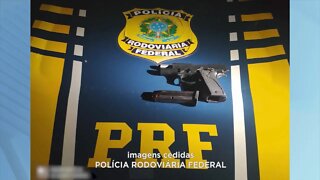 Vale do Jequitinhonha: PRF apreende arma de fogo em fiscalização na BR-116 em Itaobim